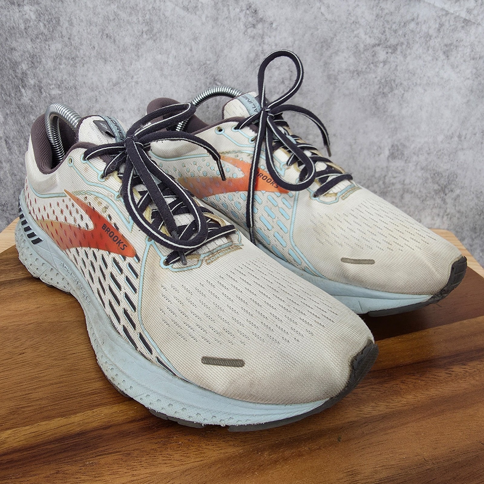 Brooks Glycerin Adrenaline Gts 21 Running Shoes Womens 10 White Blue Sneakers — image 2 of 8